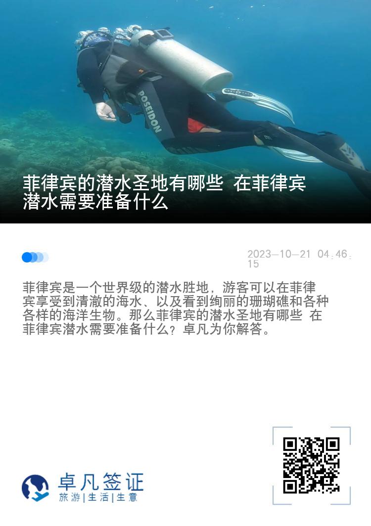 菲律宾的潜水圣地有哪些 在菲律宾潜水需要准备什么