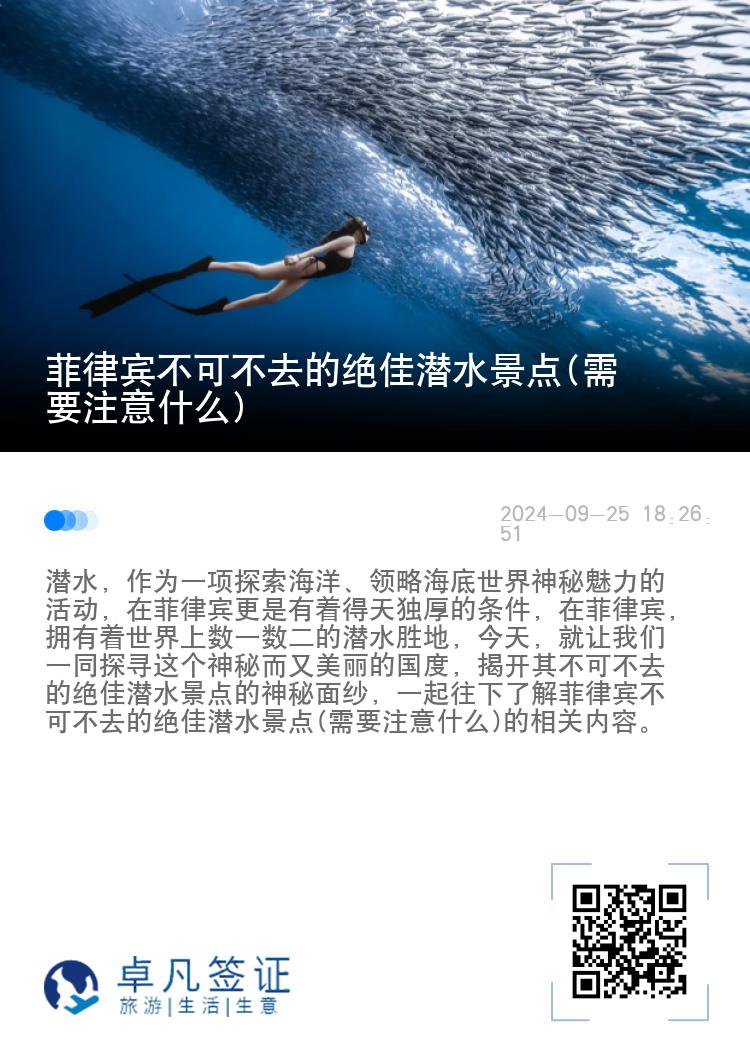 菲律宾不可不去的绝佳潜水景点(需要注意什么)