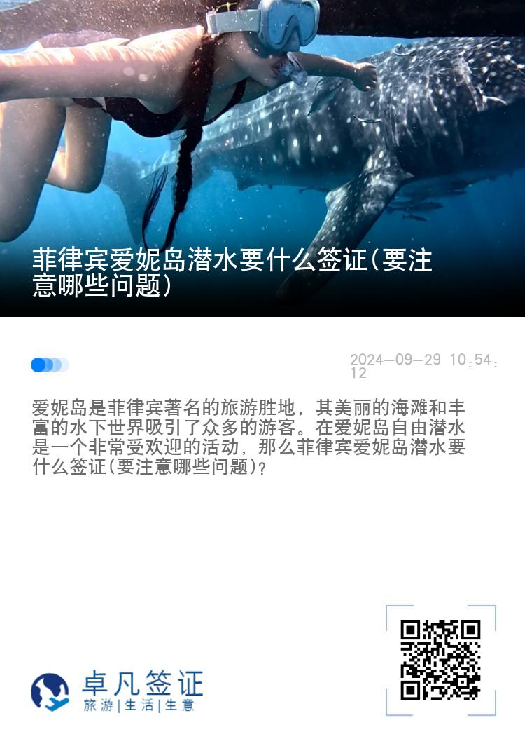 菲律宾爱妮岛潜水要什么签证(要注意哪些问题)