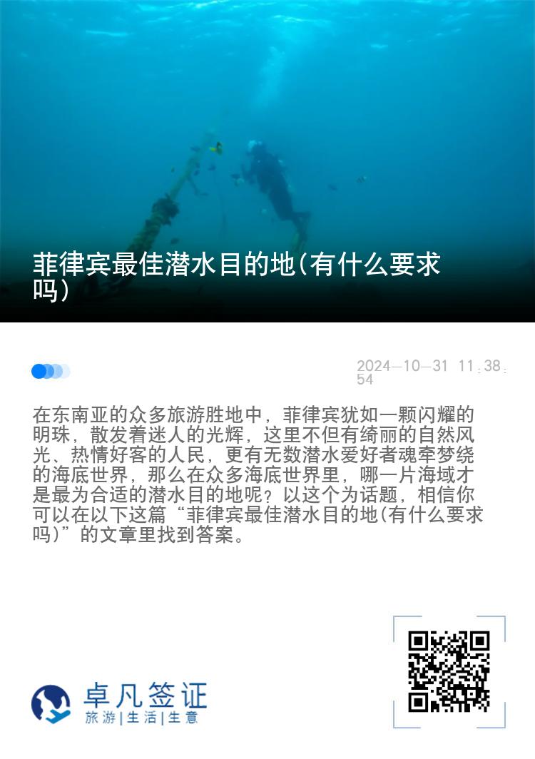 菲律宾最佳潜水目的地(有什么要求吗)